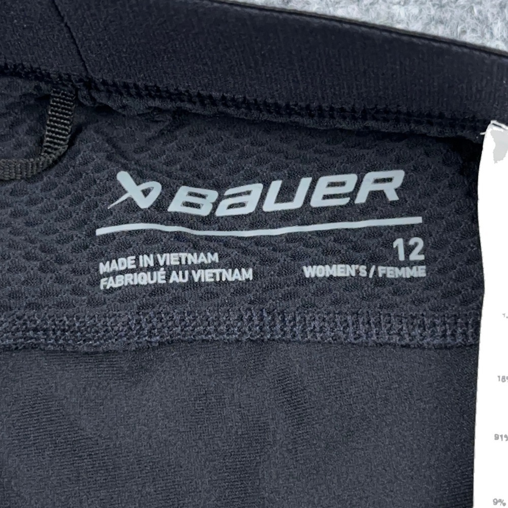 NEW Bauer Pro Jill Pant Women's 12 Black Hockey Base Layer Compression Leggings - Picture 3 of 14